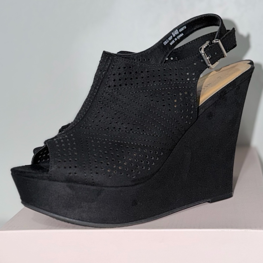 Chinese Laundry Black Wedge Shoes